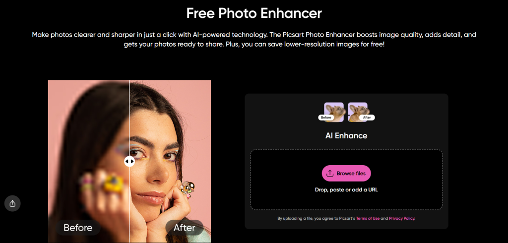 Picsart AI Image Enhancer