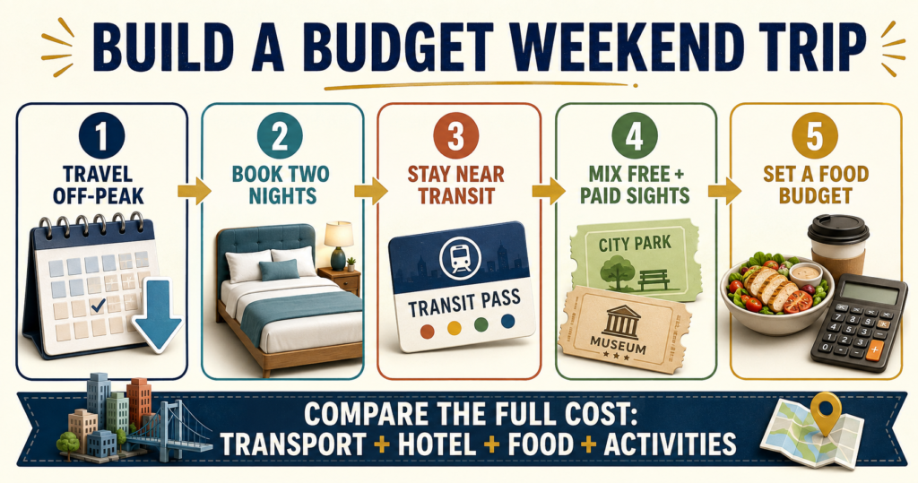 How to build an affordable two-night US weekend trip